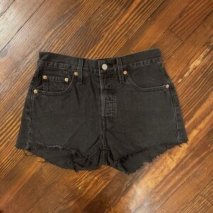 Women’s Levi’s 501 Black Denim Shorts - size 25